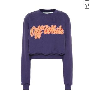 NWT purple Off White cropped sweatshirt